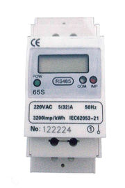 RS485 Single Phase Din Rail KWH Meter LCD Display for AMR System Active Energy